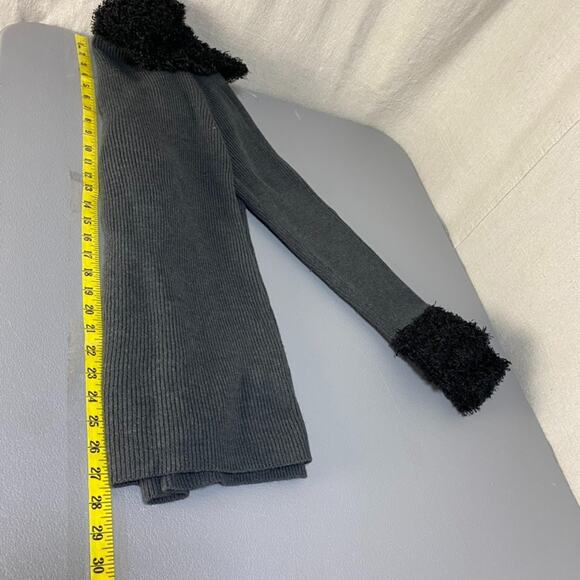 Kathy Ireland Womens Y2K Faux Fur Trimmed Cardigan Sweater Size S Grunge Preppy - Picture 9 of 10